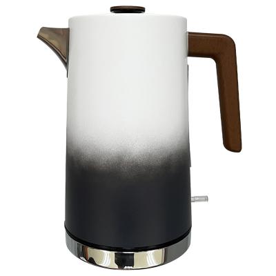 China 360 Degree Rotation Low Hot Selling Effect Top Wooden Handle Double Colors Quick Boil Jug Kettle Water Heater Electric Kettle for sale