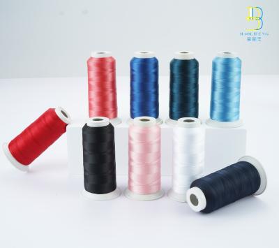 China High Tenacity Raw White Embroidery 100% Polyester Sewing Thread for sale