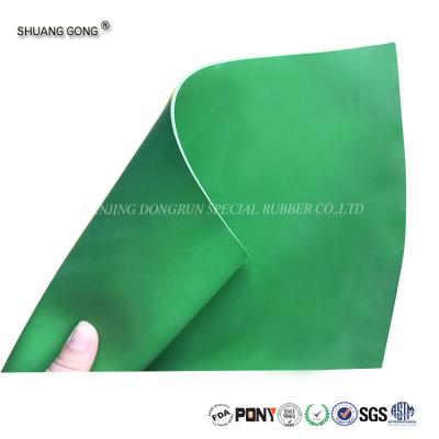 China Green color outdoor NR/SBR sbr coupon sheet/floor rubber mat for sale