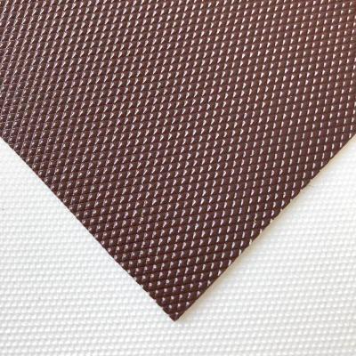 China Factory Wholesale High Quality Brown Mesh Pattern PVC Conveyor Belt Wear Resistant for sale