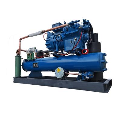 China Refrigeration Wholesale 20Hp Hot Condensing Unit AC Water Cooled Chiller 5 Ton Frascold Water Chiller Condensing Unit Compressor Piston for sale