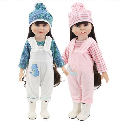 China 18 Inch American Baby Cartoon Toy - Doll Winter Clothes Overalls Dolls For Children for sale