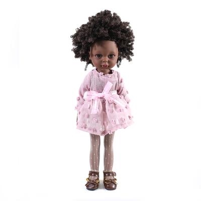 China Battery Operated Toy Hot Selling Newborn Baby Doll 35 Cm New Design Vinyl Toys Beautiful African American Black Baby Doll - Doll for sale