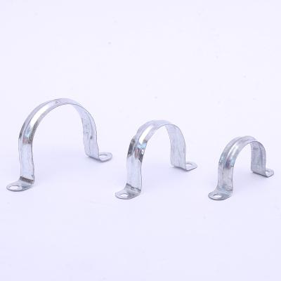 China Industry Factory Direct Selling General Silver White Galvanized Tube Single Pipe Clamp for sale