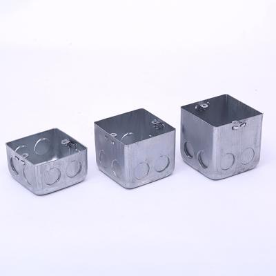 China Manufacturer Supply Silvery White Galvanized Junction Metal 1.0mm Electrical Box for sale