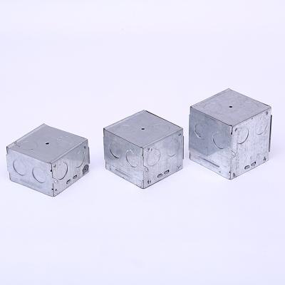 China Manufacturer Wholesale Silvery White Galvanized Junction Box Metal Electrical Boxes 1.0mm for sale