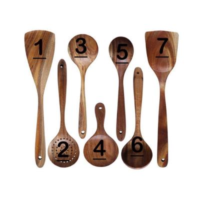 China Customized High Quality Viable Mini Wooden Spoon Kitchen Tool Kit Spoon Wooden Set for sale