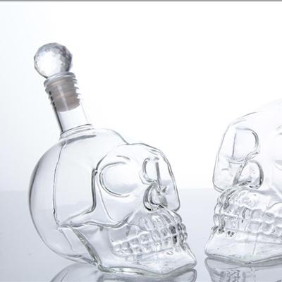 China Dropshipping Home Skull Head Shaped Dropper Bottle With Caps for sale