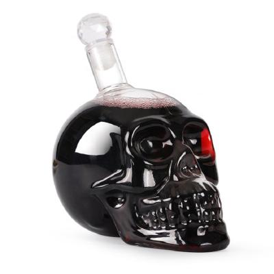 China home & 350ML 550ML 1000ML Bar Storage Container Skull Shape Pet Glass Bottle With Different Size And Capacity for sale