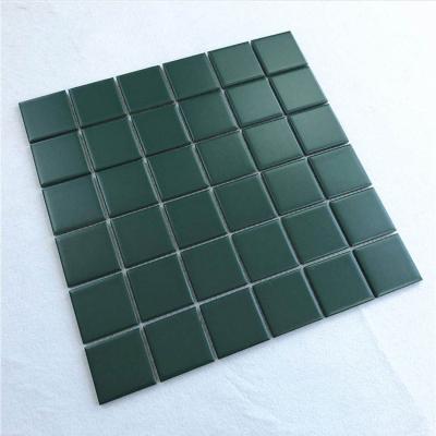 China Parquet Non-Slip 3D Outdoor Green Iridescent Pavement Square Floor White Blue Swimming Ceramic Glass Mosaic Pools Tiles for sale