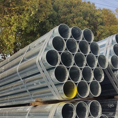 China Fluid Pipe ASTM A106 A36 A53 1.0033 BS 1387 MS ERW Hollow Steel Pipe GI Hot Dip Galvanized Steel Pipe EMT Galvanized Pipe for sale