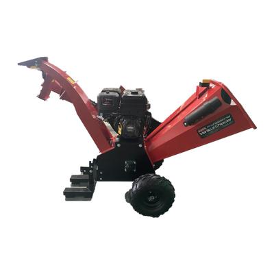 China Waste Wood Machinery Towable Gasoline Garden Shredder Chipper Machine With 15hp Power for sale