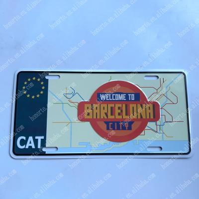 China Europe Hot Selling Aluminum Number Plates Blank Custom Embossed Number Plates for sale