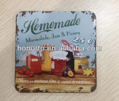 China Retro Sustainable Custom Decorative Metal Coaster for sale