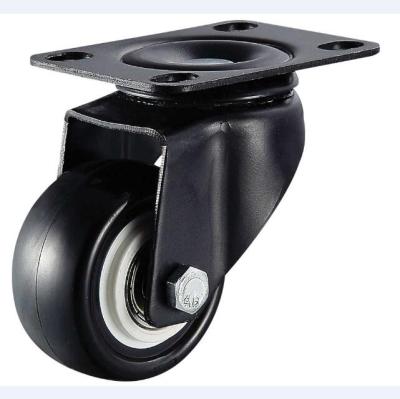 China Cabinet 40/50/63 Mm Black Fork PVC/PU Caster Wheel For Cabinet for sale