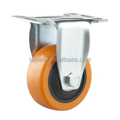 China 75mm 90mm 100mm 125mm Rigid Middle PU/PVC Material Colorful Customized Industrial Caster Wheel for sale