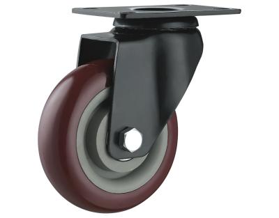 China Modern 75/100/125MM, 3/4/5 Inch Heavy Duty PVC Caster Industry Machine Wheel Caster for sale