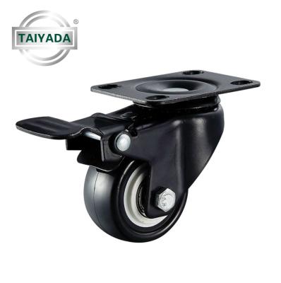 China Office Furniture Chairs TYD 2in/50mm Industrial Swivel PVC/PP Furniture Caster With Brake for sale