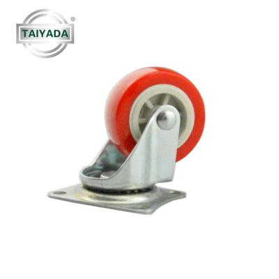 China TYD 40m/50mm/63mm/75mm Rigid PVC Furniture Small Rad Wheel Caster With Rigid, Swivel or Brake Type for sale