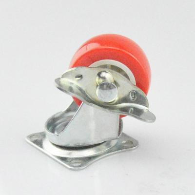 China Funiture HOT SALE 1.5 INCH/38MM PVC SWIVEL WITH LOCK BRAKE SIDE CASTER WHEEL for sale