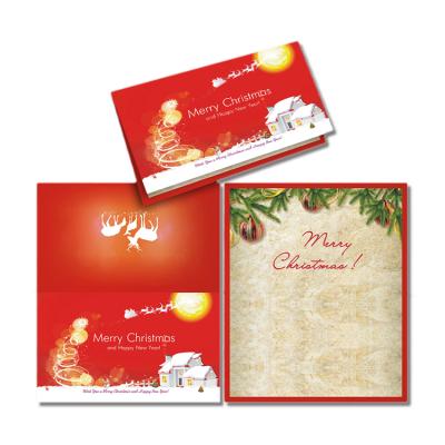 China Custom Made Eco Friendly Europe All Occasion Christmas Gift Greeting Cards For Family Friends for sale