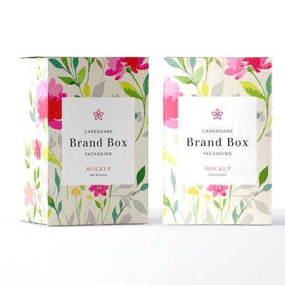 China Skin Care Recyclable Water Color Print Facial Mask Box Packaging , Custom Paper Boxes For Facial Mask for sale