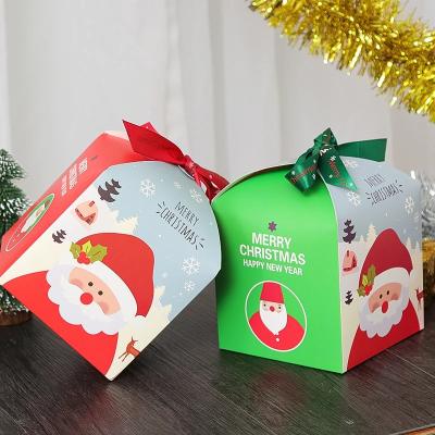 China Recyclable Customized Printing Merry Christmas Gift Candy Eve Apple Biscuit Cookies Packaging Box for sale