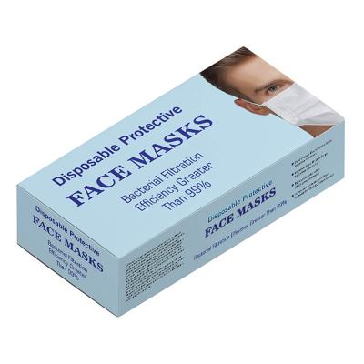 China Recyclable Custom Design Paper Box For Face Masks , Face Mask Facemask Standing Packing Box for sale