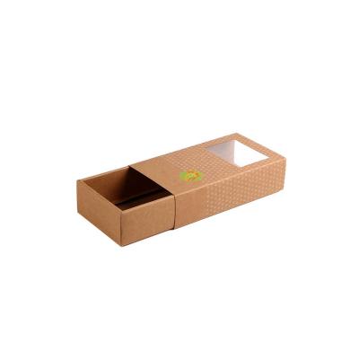 China Color Printing Recyclable Recycled Kraft Paper Drawer Display Gift Box Custom Jewelry Packaging for sale