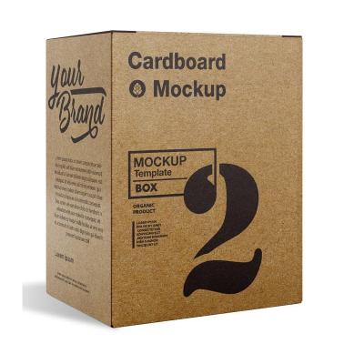 China Recyclable Wholesale Custom Printing Brown Packaging Kraft Paper Box For Coffee for sale