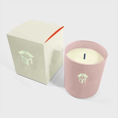 China Recyclable Custom Printed Private Logo Square Candle Paper Packaging Box for sale