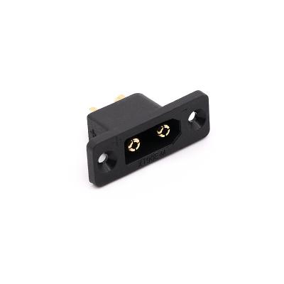 China Xt90h-f Xt90e Xt90e-m Battery Socket Xt90 Battery Male Gold Plated Bulkhead Mount Wallmount Wall Mount Black Xt90e-m Battery Plug Model for sale