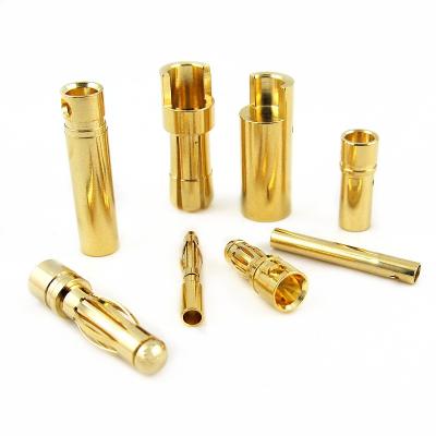 China Model Gc20/gc3510/gc4010-m/f Battery Plug Male/Female Plug For Airplane Banana Pure Copper Gold Plated Motor,Plug For Rc Lipo Battery ESC Motor for sale