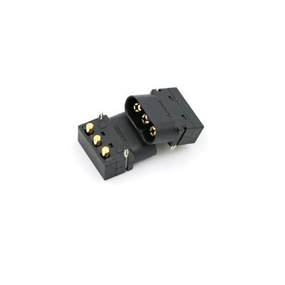 China Model Black Battery Plug Mr60pw-m 3pin PCB Model Straight Wire 180 Degree Wire To Board Battery Connector , Mr60pb-m Mass for sale