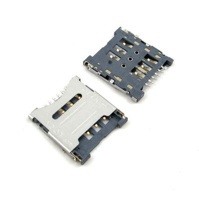 China 6pin+1pin (H=1.37) SIM Card Factory Core High Quality Silver Rubber SIM Card Slot Bracket Sim Card for sale