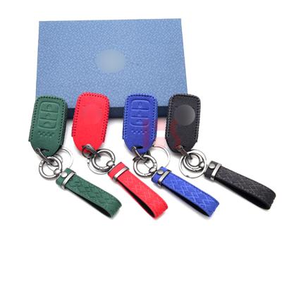 China Fashion Business Car Key Holder Case True Leather Key Wallet With Key Chain for sale