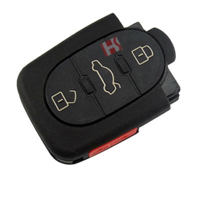 China ABS Top Select Shell Abs Black For Audi A6 4 Button Remote Car Key (p) No Chip for sale