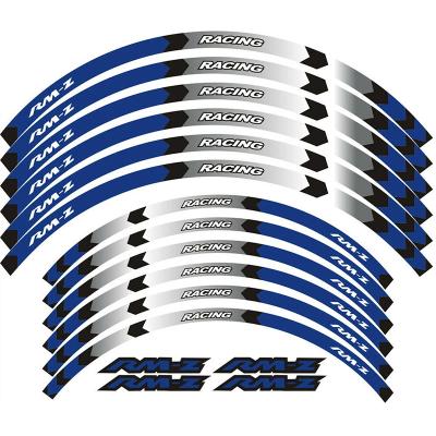 China Vinyls waterproof UVproof 19 21 inch RIM WHEEL BAR TAPE STICKER FOR SUZUKI RMZ 450 2005-2020 RMZ 250 2004-2021 for sale