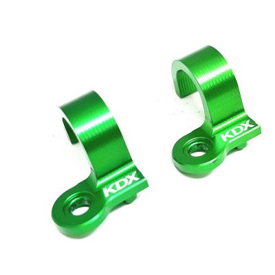 China KX KDX LOGO Rear Brake Hose Guide Aluminum Flange For KAWASAKI KX125 KX250 KDX200R KDX220R for sale