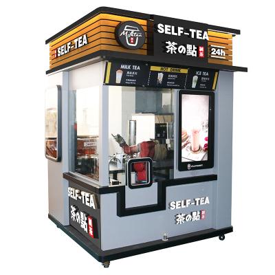 China SDK Diy boba bubble tea vending machine counter 6dof robotics automatic fresh milk tea vending machine cold drink coffee commercial for sale