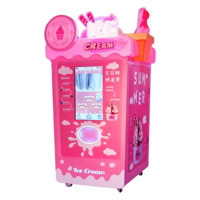 China Shopping Mall Office Buildings Robot Coin Operated Soft Ice Cream Vending Machine Ice Cream Machine Vending Machine Automat 2022 With Coin for sale