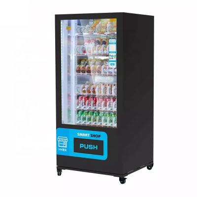 China Shopping Mall Office Buildings Mini Snack And Drink Vending Machine for soda coffee tea chocolate mini champagne-vending-machine refrigerator with display for sale