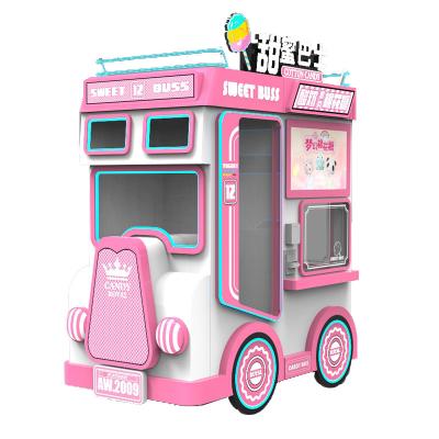 China Shopping Mall Office Buildings Robot Automatic Flower Cotton Candy Vending Machine Mini Pink Candy Cotton Floss Frozen Yagurt Vending Machine cheap for sale for sale