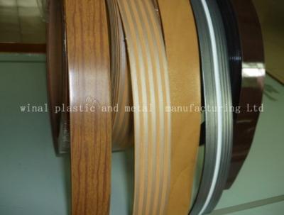 China Wood grain furniture edge banding,PVC,ABS,double color,color & size can be customized. for sale