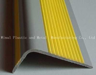 China Stairs antiskid article,plastic PVC-AL extrusion parts.size and color can be customi for sale