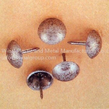 China Chrome color bubble nail,Dia 18mm mould8015,iron with plating as per request. for sale