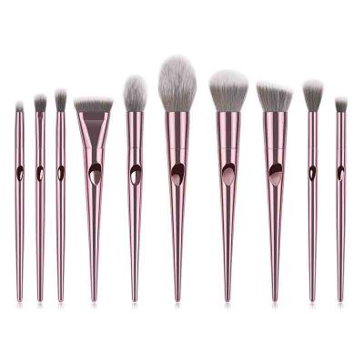 China Angular Blush Makeup Tools Custom Base Plastic Handle Facial Mask Applicator Makeup Brush Drop Shipping for sale