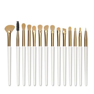 China Angular Blush Professional Eye Makeup Brush Set 14 Pcs Eyeshadow Eyeliner Brush for sale