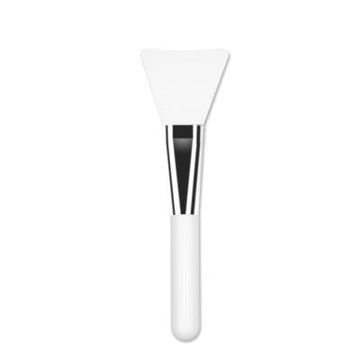 China Angular Blush Professional Private Label Single Makeup Brushes Kabuki White Curved Silicone Soft Mask Single Brush for sale