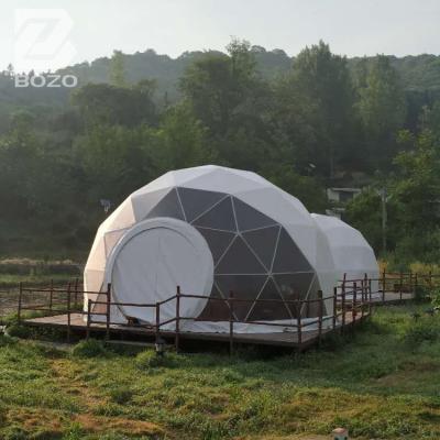 China 6 Diameters Igloo Geodesic Dome Tent Units UV Outdoor Tent PVC Material Garden Resistance Glamping Family Tents for sale